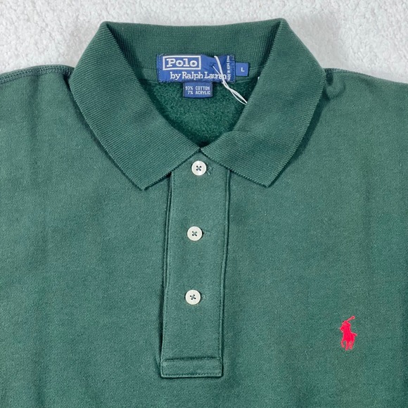 Polo Ralph Lauren Men's Green Long Sleeve Pullover Sweatshirt Size L VTG NWT - Picture 3 of 9